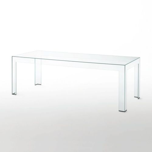 Mesa de comedor contemporánea - ATLANTIS - GLAS ITALIA - de vidrio / rectangular / profesional
