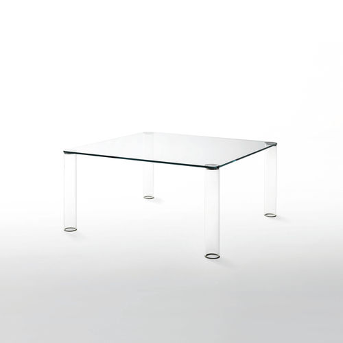 Mesa de comedor contemporánea - PIPELINE - GLAS ITALIA - de vidrio / rectangular / profesional
