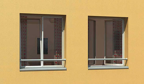 Barandilla de aluminio - BARNET® - dani alu - con barrotes / de exterior / para ventana
