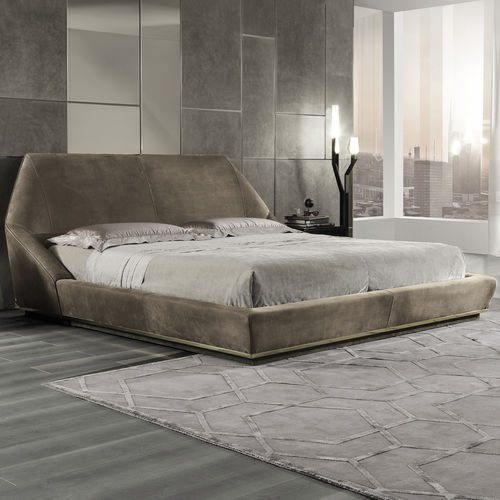Cama de matrimonio - YUME  - LONGHI S.p.a. - contemporánea / tapizada / con cabecero