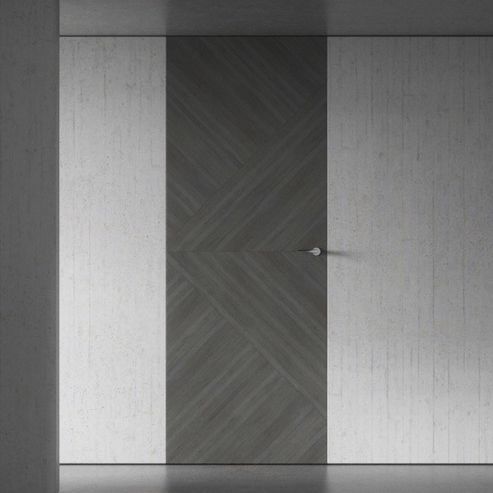 Puerta de interior - Sophie (rasomuro) - TreP Srl - de chapa de madera / de aluminio / abatible