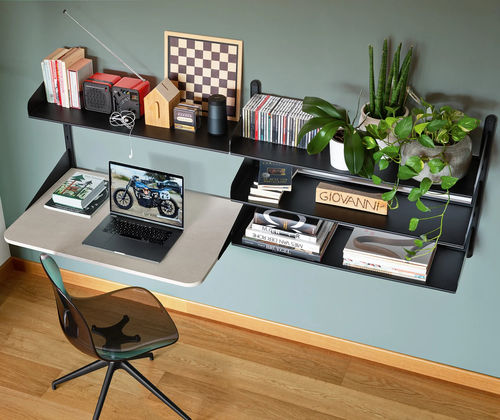 Estantería de pared - SHELFY - Connubia - contemporánea / de metal / de melamina