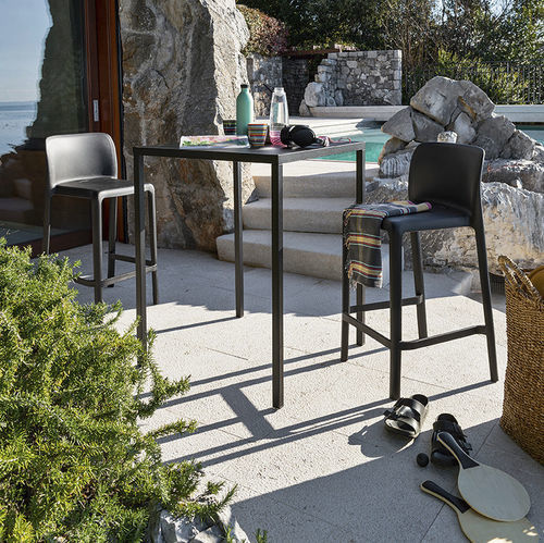 Silla de bar contemporánea - BAYO - Connubia - de exterior / de polipropileno / con base de polipropileno