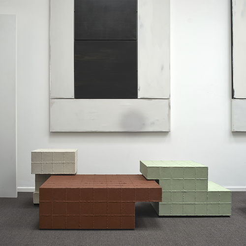 Mesa de centro contemporánea - FONDAMENTA - CIMENTO - de hormigón / con base de hormigón / rectangular
