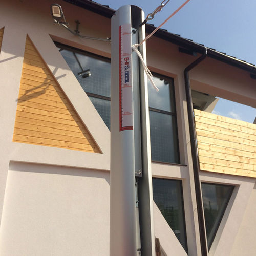 Poste de voleibol transportable - 5-01 - MTB Group Sp.J. - de aluminio / plateado / con perfil redondo