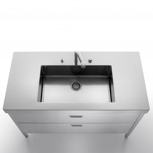 Mueble para fregadero de acero inoxidable - 130 - ALPES-INOX