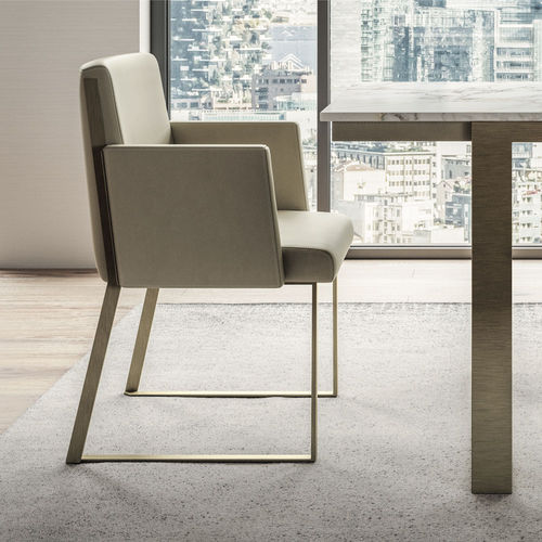 Silla de comedor contemporánea - PALIO - Casa Covre - de interior / de tejido / de cuero