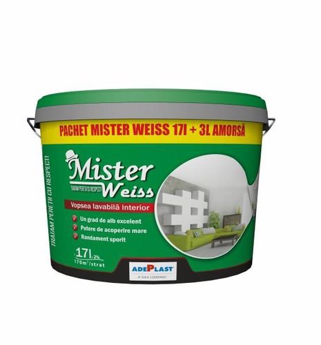 Pintura decorativa - MISTER WEISS - AdePlast - de interior / para muro / para hormigón