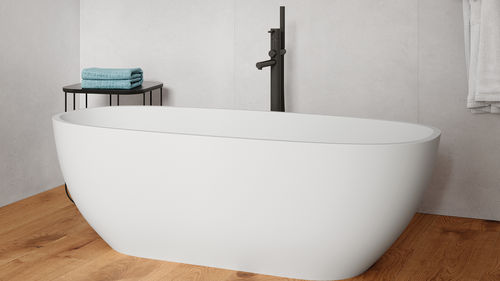 Bañera ovalada - MICHIGAN SMART - ZENON SMART SOLID SURFACE - independiente / para vivienda / de mineral compuesto