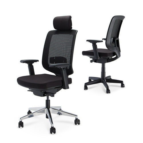 Silla de oficina contemporánea - C3 - Cavaletti S/a - de interior / de malla / con base de aluminio