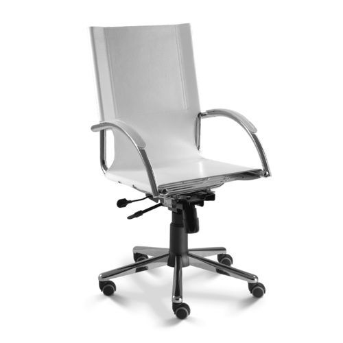 Silla de oficina contemporánea - Chroma - Cavaletti S/a - de interior / de cuero / con base de acero cromado