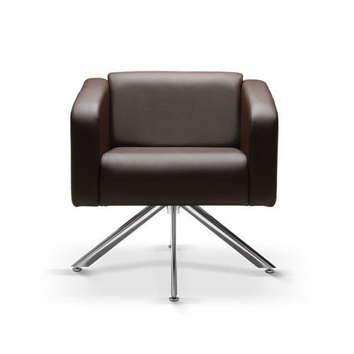 Sillón contemporáneo - Box - Cavaletti S/a - de tejido / de cuero / gris