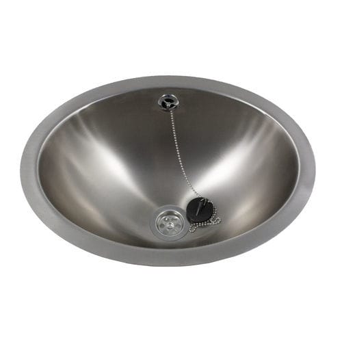 Lavabo encastrable - 133196 - LOGGERE - de acero inoxidable cepillado / brillante / redondo
