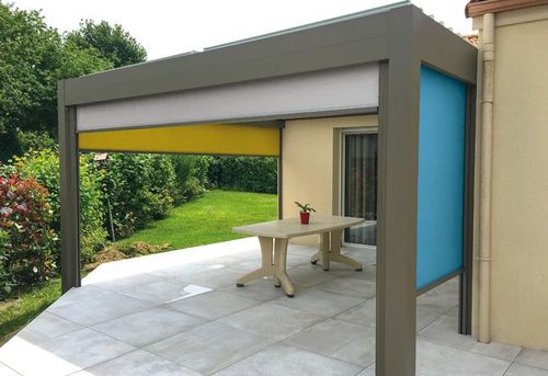 Estor enrollable - Screenéo - Groupe AJ2R (JERREL / LI-SU DES TEMPS / ASPIC) - para pérgola / para terraza / de tela