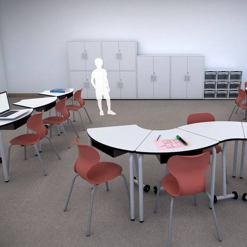 Silla contemporánea - Mia Basic - Mirplay School - de interior / de polipropileno / con base metálica
