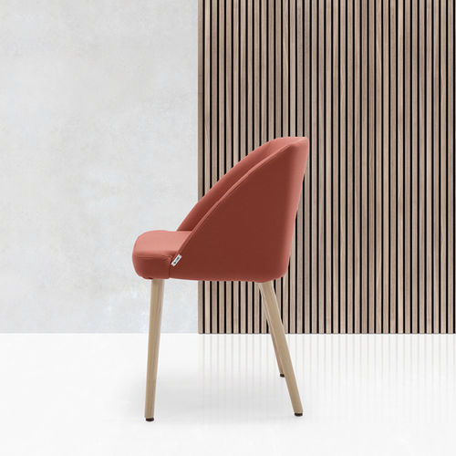 Silla de visita contemporánea - THECA - Gierre Sedute - de interior / de cuero / de tejido