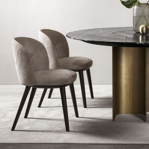 Silla contemporánea - SHIBA - CANTORI - de interior / de tejido / de cuero