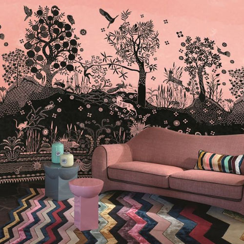 Alfombra contemporánea - PIETRA DURA MULTICOLORE - DESIGNERS GUILD - con motivos decorativos / de lana / de viscosa