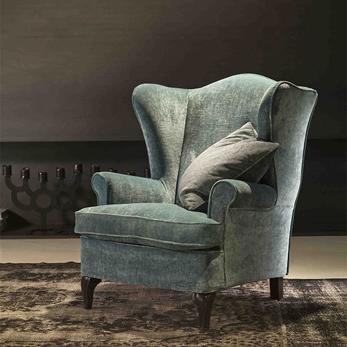 Sillón clásico - HAMPTON - VILLEVENETE BY GATTI - de tejido / de madera / con respaldo alto