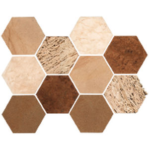 Baldosa de baño - ESAGONI MIX - I CONCI - para suelo / de madera