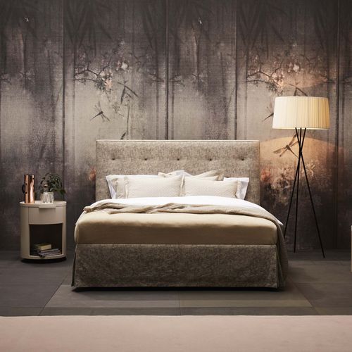 Cama de matrimonio - GALA 28-S-OPAL - SCHRAMM - contemporánea / tapizada / con cabecero