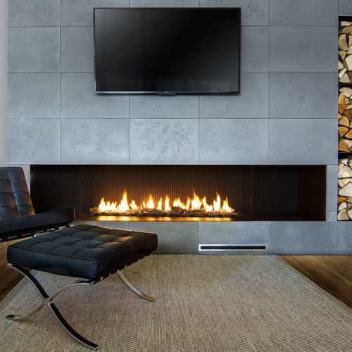 Chimenea gas - SINATRA 1600 - Planika - contemporánea / de esquina / de pie