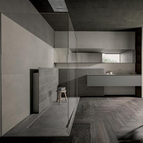 Mueble de lavabo suspendido - SKILL - MODULNOVA - gres / contemporáneo / sin puerta