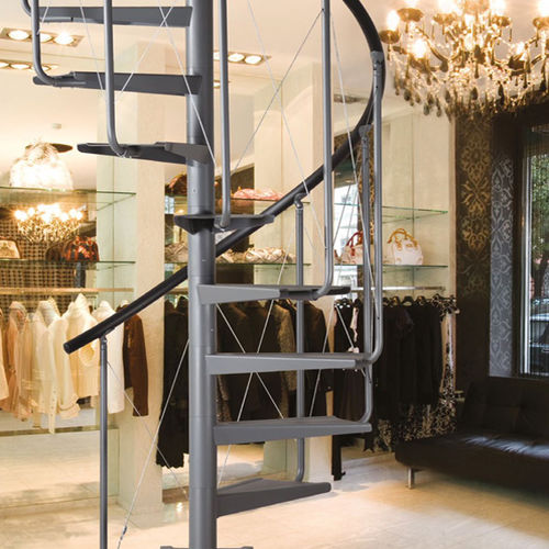 Escalera de caracol - PINIO - Atrium - estructura de metal / con