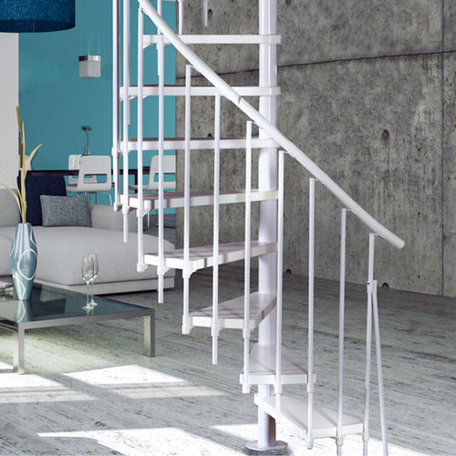 Escalera de caracol - NOVO - Atrium - con peldaños de madera / con estructura de metal / contemporánea
