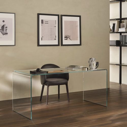 Escritorio contemporáneo - RIALTO - FIAM ITALIA - de vidrio / a medida / para trabajo a distancia