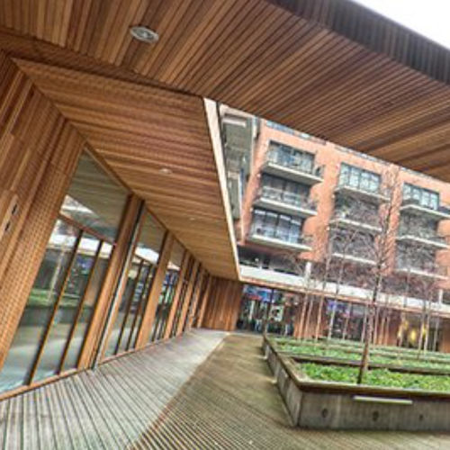 Revestimiento mural de madera - Derako® Solid Linear Ext - Hunter Douglas Architectural - de exterior / con clip de fijación / contemporáneo