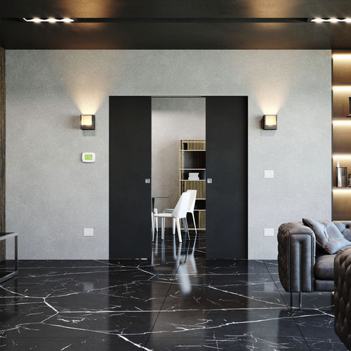 Puerta de interior - ABSOLUTE ENERGY: DOUBLE DOOR - Ermetika - de madera / corredera / contemporánea