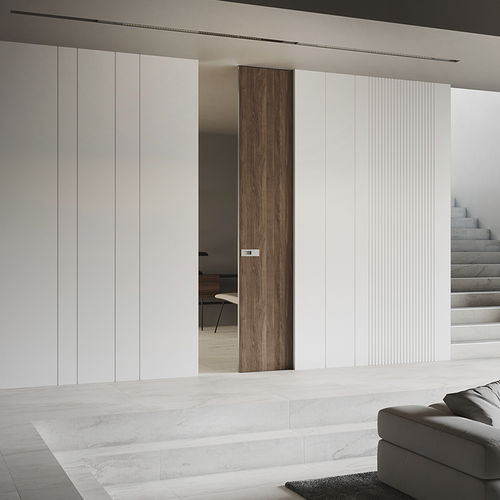 Puerta de interior - ABSOLUTE EVO: FULL HEIGHT - Ermetika - de madera / de aluminio / corredera