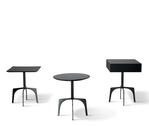 Mesita auxiliar contemporánea - CLARK GREY - Ditre Italia - de madera / de metal / redonda