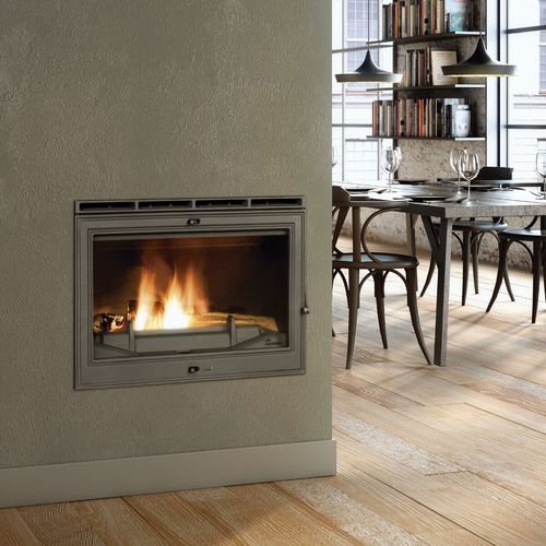 Chimenea de leña - SARRIA - Lacunza - encastrable / Cara única / hogar cerrado