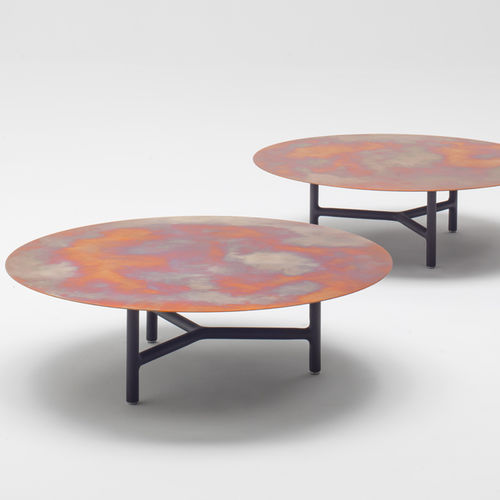 Mesa de centro contemporánea - NESSO - PAOLA LENTI - de madera / de aluminio / de mármol