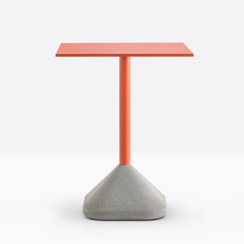 Mesa bistró contemporánea - CONCRETE 855 - PEDRALI - de madera / con base de hormigón / con base de acero