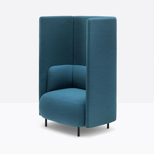 Sillón contemporáneo - BUDDYHUB BDH001/140 - PEDRALI - de tejido / con respaldo alto / de privacidad