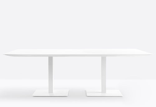 Mesa de reuniones contemporánea - PLANO PL2 - PEDRALI - de material laminado / con base de acero / rectangular