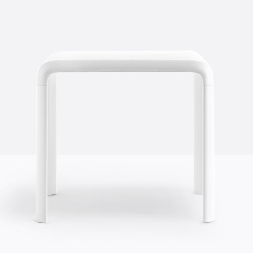 Mesa contemporánea - SNOW 301 - PEDRALI - de polipropileno / con base de aluminio fundido / cuadrada