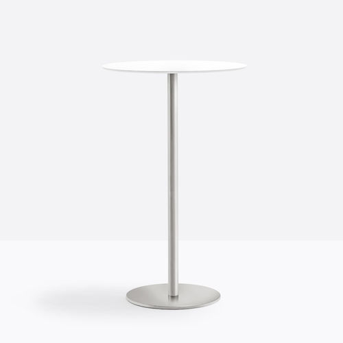 Mesa alta contemporánea - INOX 4404 - PEDRALI - de metal / de madera / con base de acero inoxidable