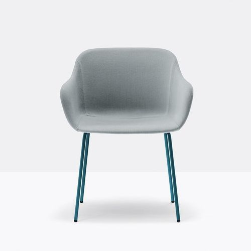 Sillón contemporáneo - babila xl 2732 - PEDRALI - de cuero artificial / de tejido / de acero