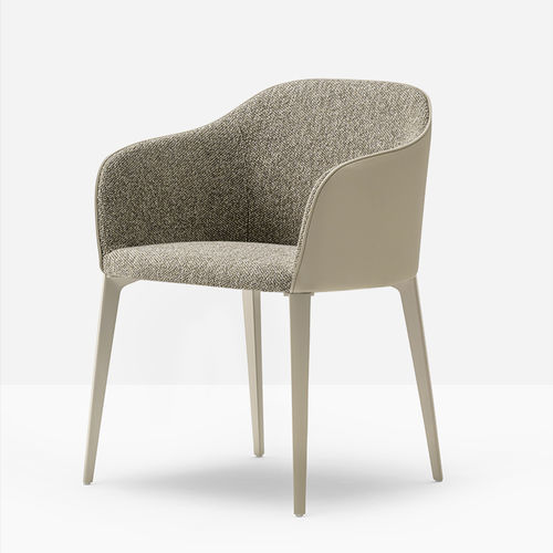 Silla contemporánea - laja 2 885/2 - PEDRALI - de interior / de cuero / de tejido