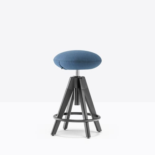 Taburete de oficina contemporáneo - arki-stool ARKW8/2 - PEDRALI - de tejido / con base de roble / con base de acero