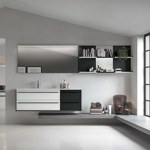 Mueble de lavabo suspendido - COMP. SUI 01 - HAFRO srl - de madera / contemporáneo / sin puerta