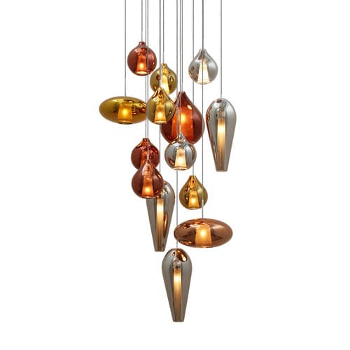 Lámpara suspendida - KAHINA - CONCEPT VERRE - de vidrio / contemporánea / con cable
