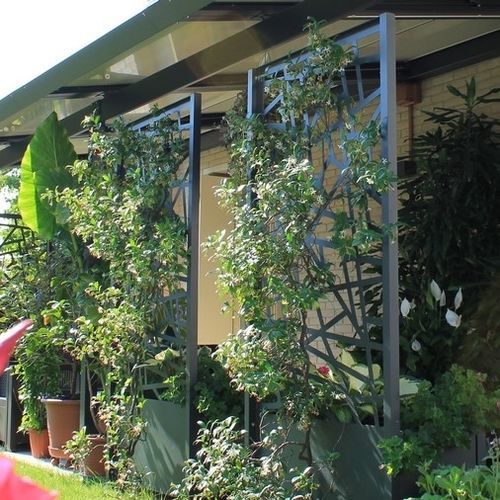 Jardinera aluminio - KUMA - FIVE STARS ITALY - rectangular / con enrejado / contemporánea
