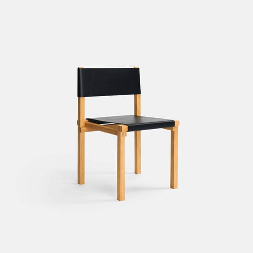 Silla contemporánea - WB-5 - Löffler Bürositzmöbel GmbH - de interior / de cuero / con base de roble