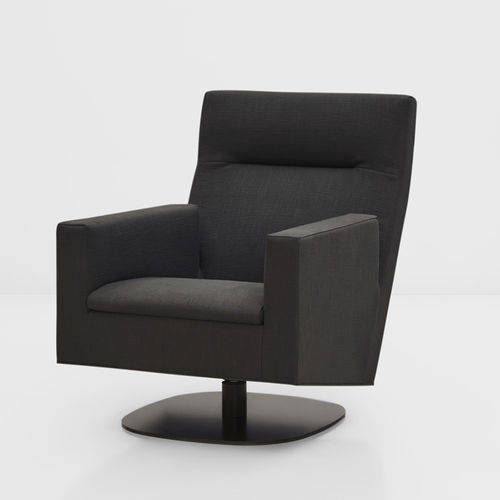 Sillón contemporáneo - OSLO - Joquer - de tejido / de cuero / de madera