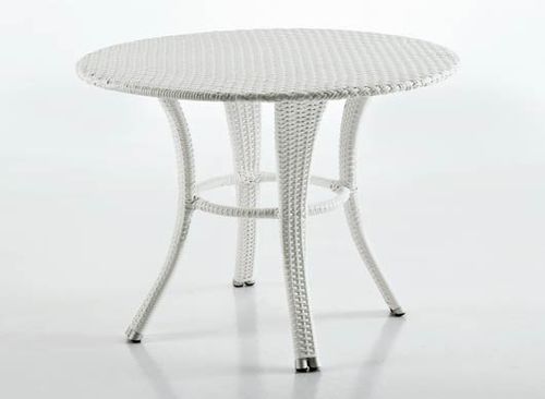 Mesa contemporánea - IMPERIA - Dolcefarniente by DFN srl - de resina trenzada / con base de resina / redonda